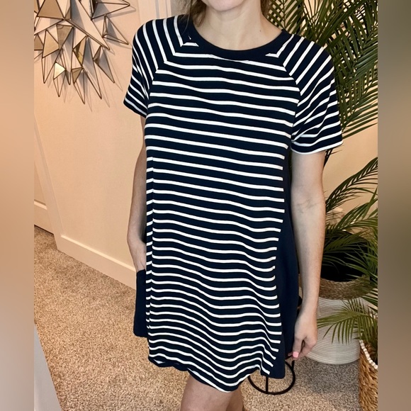 UMGEE | Navy Striped Dress w/ Pockets - Picture 6 of 12